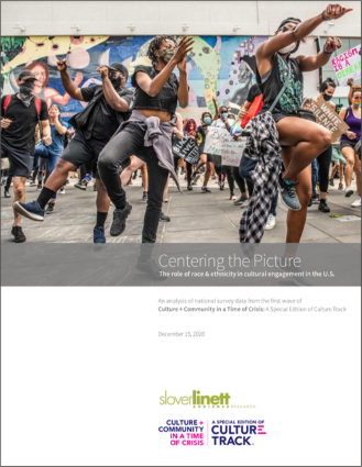 Image of report cover - Centering the Picture, The role of race and ethnicity in arts and culture engagement - CCTC Slover Linett